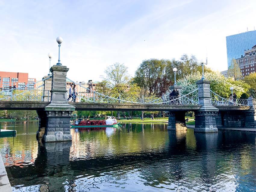 Boston Public Garden Swan Boats Bridge Boston Public Garden Swan Boats Bridge