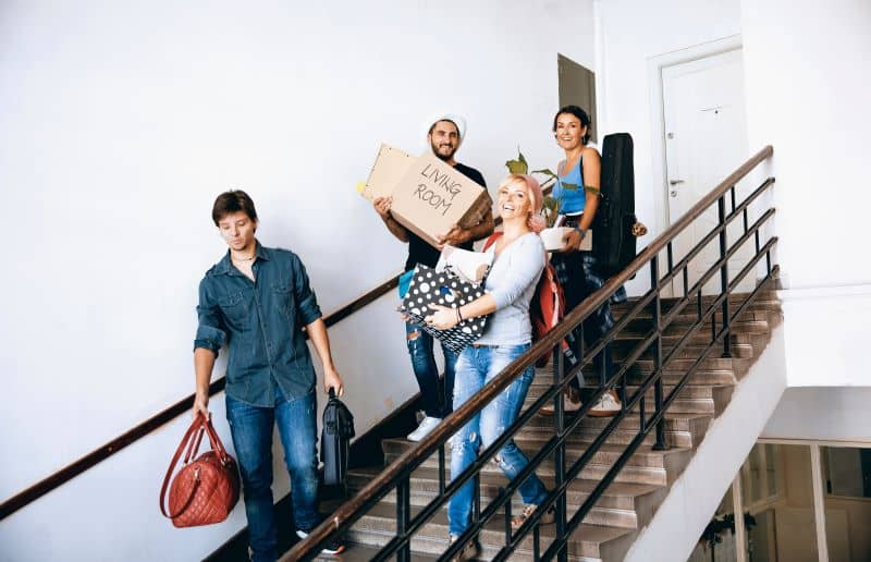 Boston university students moving